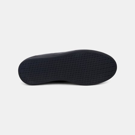 Erkek Siyah Bağcıklı Çift Dokulu Nubuk Deri Sneaker