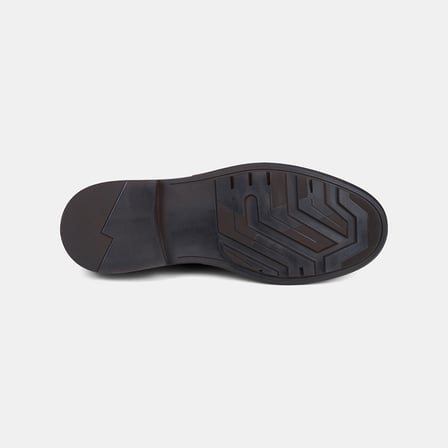 Erkek Kahve Süet Deri Bant Detaylı Klasik Loafer