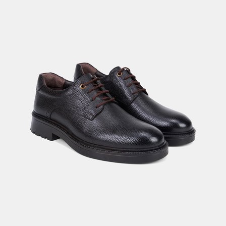 Erkek Acı Kahve Brogue Detaylı Klasik Deri Ayakkabı