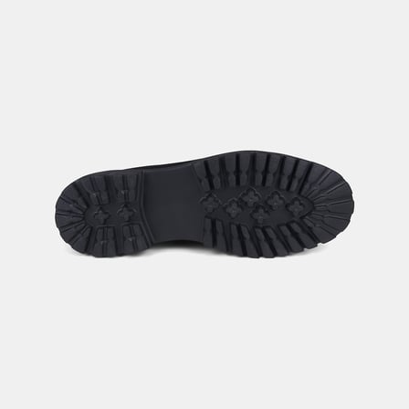 Erkek Siyah Gümüş Tokalı Süet Loafer