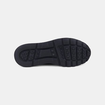 Erkek Siyah Bağcıklı Süet Detaylı Deri Sneaker