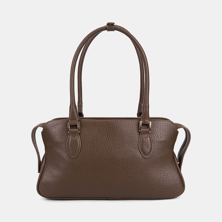 Kadın Vizon Mini Charm Aksesuarlı Süet Dokulu Omuz Çantası
