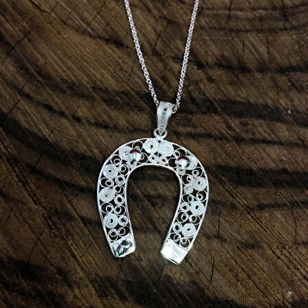 Mıknatıs Model Telkari Kadın Gümüş Kolye
