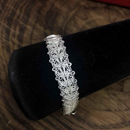 Midyat Telkari Kadın Gümüş Bileklik