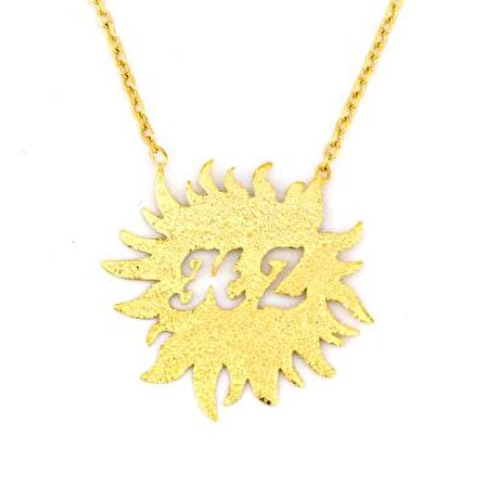 Baş Harf Altın Kaplama Gümüş Kadın Kolye