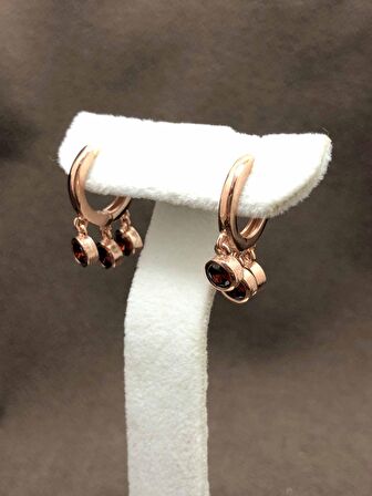 Sıralı Taşlı Şakira Model Gümüş Kadın Küpe