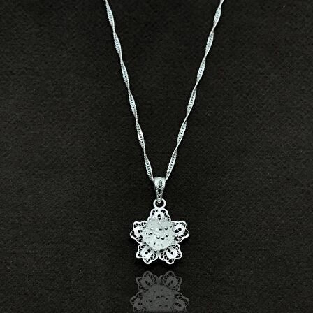 Yıldız Model Elişçiliği Telkari Gümüş Kadın Kolye