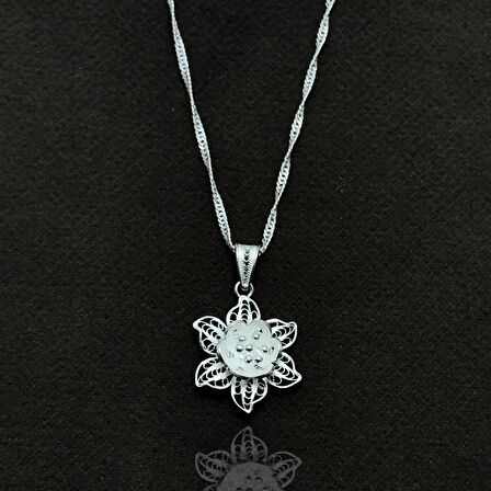 Yıldız Model Elişçiliği Telkari Gümüş Kadın Kolye