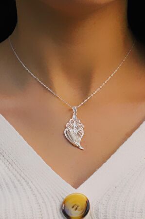 Mısır Model El işçiliği Telkari Gümüş Kadın Kolye