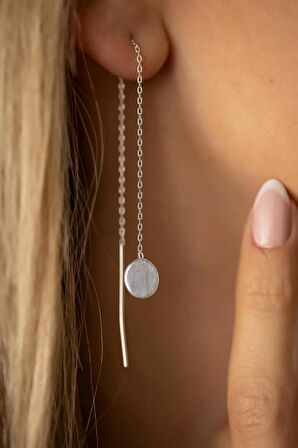 Yuvarlak Model Gümüş Küpe