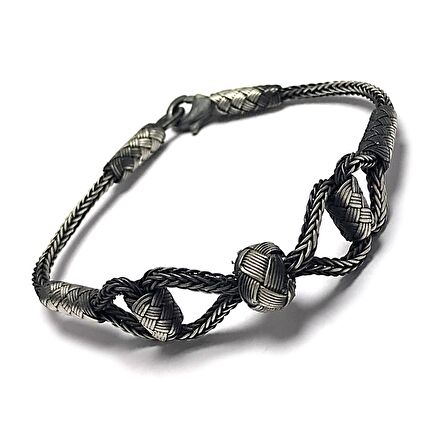 1000 Ayar Kazaziye Gümüş Bileklik (Unisex)