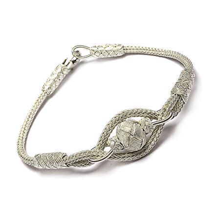 1000 Ayar Kazaziye Gümüş Bileklik (Unisex)