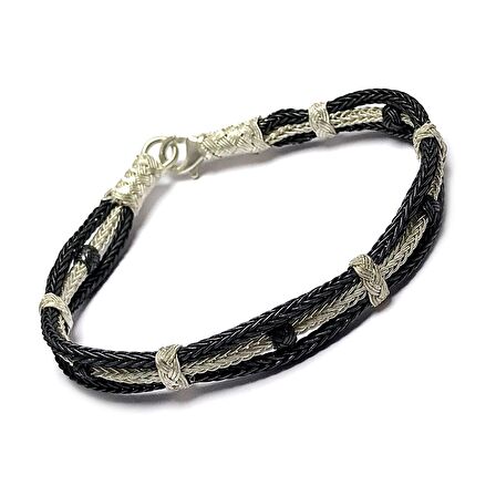 1000 Ayar Kazaziye Gümüş Bileklik (Unisex)