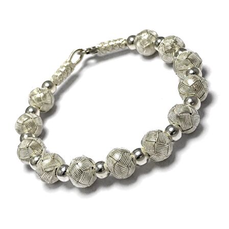 1000 Ayar Kazaziye Gümüş Bileklik (Unisex)