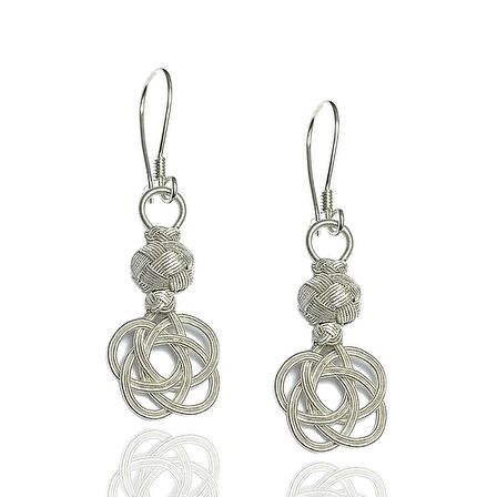 1000 Ayar Kazaziye Kadın Gümüş Küpe