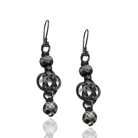 1000 Ayar Kazaziye Kadın Gümüş Küpe