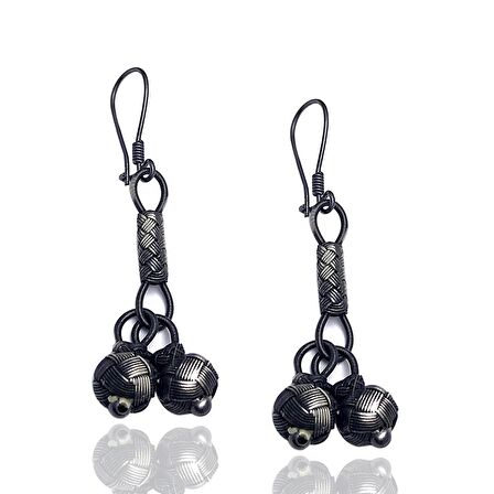 1000 Ayar Kazaziye Kadın Gümüş Küpe