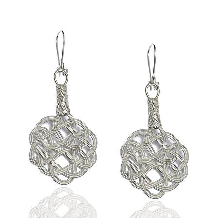 1000 Ayar Kazaziye Kadın Gümüş Küpe