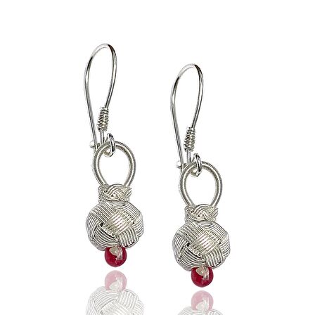 1000 Ayar Kazaziye Kadın Gümüş Küpe