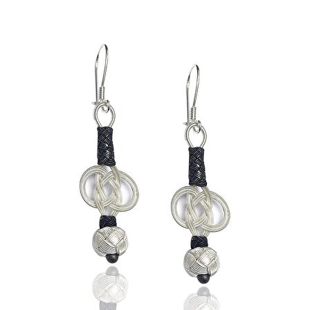 1000 Ayar Kazaziye Kadın Gümüş Küpe