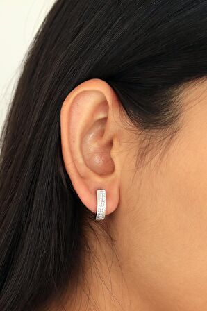 Fantezi  Tasarım Zirkon Kadın Gümüş Küpe