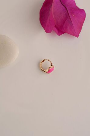 Pembe Yıldız Tragus Helix Piercing Mini Küpe