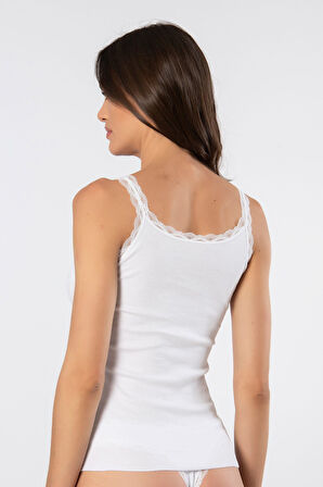 Türen Kadın Likralı Dantelli İp Askılı Kaşkorse