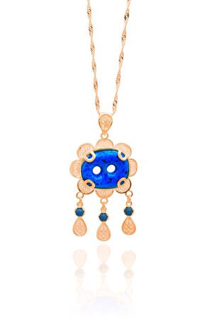 Telkari İşlemeli Midyat Süryani Nazar Boncuğu Kolye 201021117