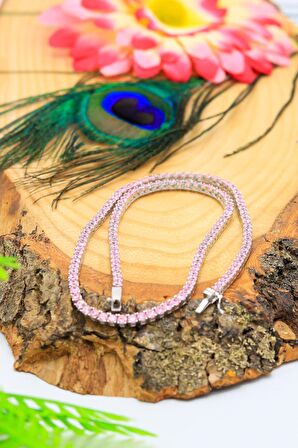 Su Yolu Model Pembe KuvarsTaşlı Kadın Gümüş Kolye 201021256