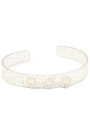 Midyat Yöresel Bereket Model 925 Ayar Gümüş Telkari Bilezik 201021625