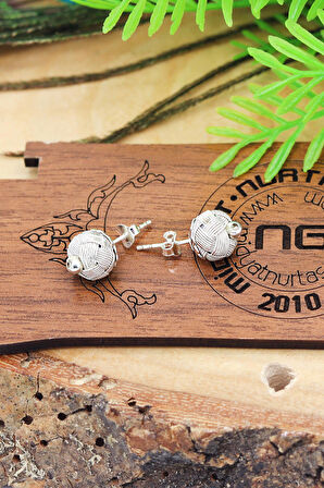 1000 Ayar Kazaziye Beyaz Kadın Gümüş Küpe 201021771