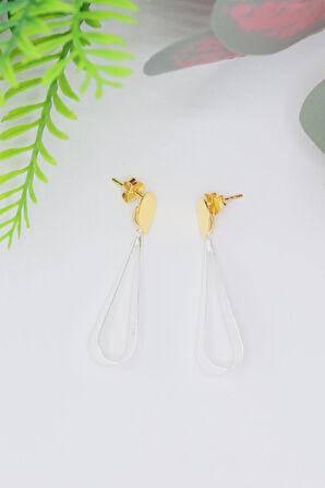 Sallantılı 925 Ayar Gümüş Modern Küpe 201021881