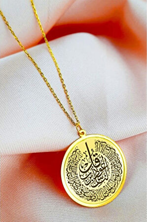 925 Ayar Gümüş Gold Kaplama Nas Süresi Kolye 201021978