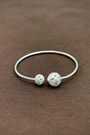 Çiçek Model 925 Ayar Gümüş Telkari Bilezik 201022077