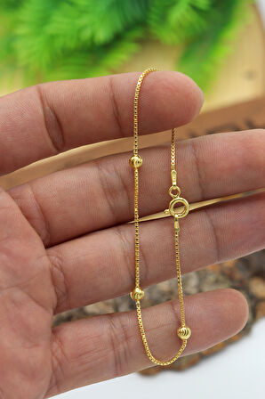 Toplu Dorika Model Gold Kaplama 925 Ayar Gümüş Bileklik 201022973