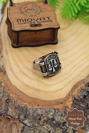 Adalet Terazisi Model 925 Ayar Gümüş Erkek Yüzük 201023344