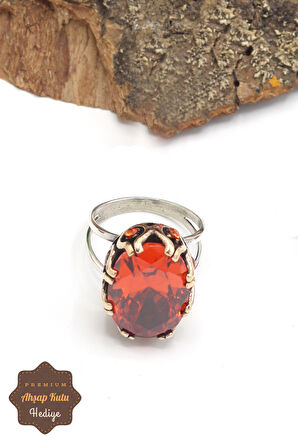 Paraiba Taşlı Eskitilmiş El işi Gümüş Yüzük 201023376