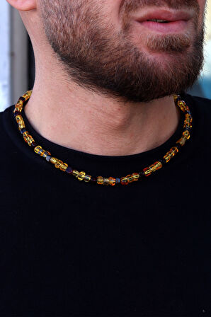 Özel Seçim Garson Boy Erkek Kadın Orijinal Kehribar Kolye 201023490