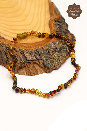 Orijinal Fosilli Ukrayna Damla Kehribar Çocuk Kolyesi 201023497