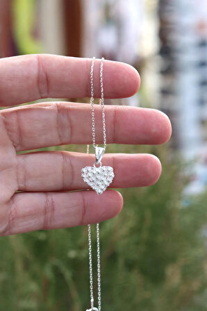 Bereket Kalp Tasarım 925 Ayar Gümüş Saf Telkari Kolye 201023531