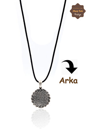 İsmi Azam ve Celcelutiye 925 Ayar Gümüş Erkek Kolye 201023573