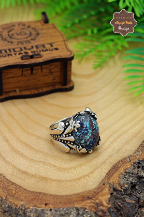 Kantaşı Taşlı 925 Ayar Gümüş Erkek Yüzük 201023773