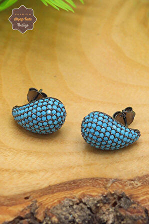 Damla Kesim Firuze Taşlı 925 Ayar Gümüş Kadın Küpe 201023917