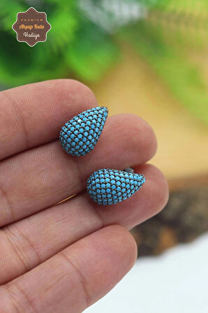 Damla Kesim Firuze Taşlı 925 Ayar Gümüş Kadın Küpe 201023917