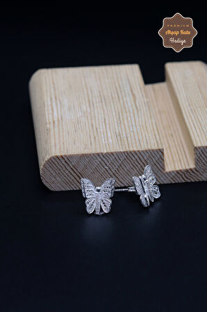 Kelebek Tasarım 925 Ayar Gümüş Telkari Kadın Küpe 201023950