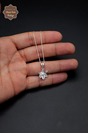 Zarif Çiçek Tasarım 925 Ayar Saf Gümüş Telkari Kadın Kolye 201023987