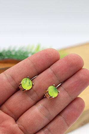 Paraiba Taşlı Otantik Gümüş Kadın Küpe 201024132