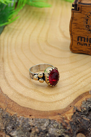 Paraiba Taşlı El işi Otantik Gümüş Kadın Yüzük 201024140