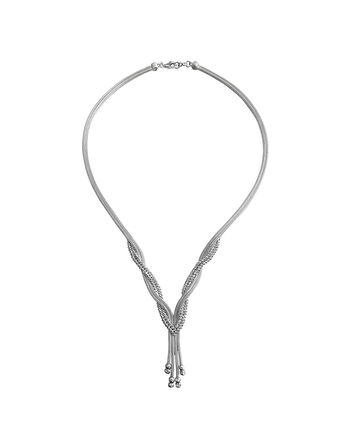 Dorika Model El işi Gerdanlıklı Gümüş Takı Seti (Rodyum Kaplama) 201024249