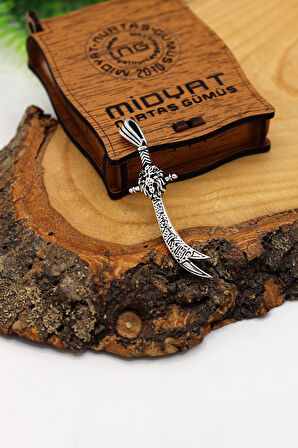 Hz Ali Zülfikar Tasarım 925 Ayar Gümüş Erkek Kolye 201024346